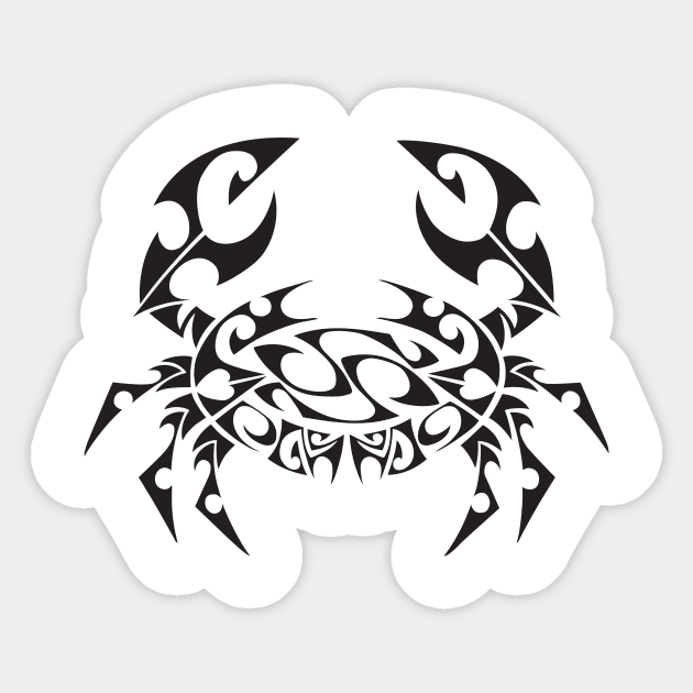 Tribal Cancer Zodiac Sticker by mynaito